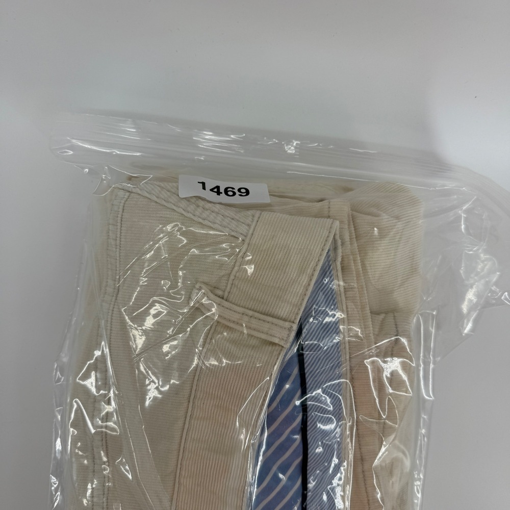 Peter Millar Mens 46 Corduroy Pants Cream Beige Five Pocket Fine Wale Casual - Picture 9 of 9